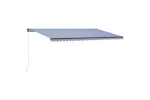 Vidaxl Manual Retractable Awning 600x300 Cm Blue And White Vidaxl Manual Retractable Awning 600x300 Cm Blue And White
