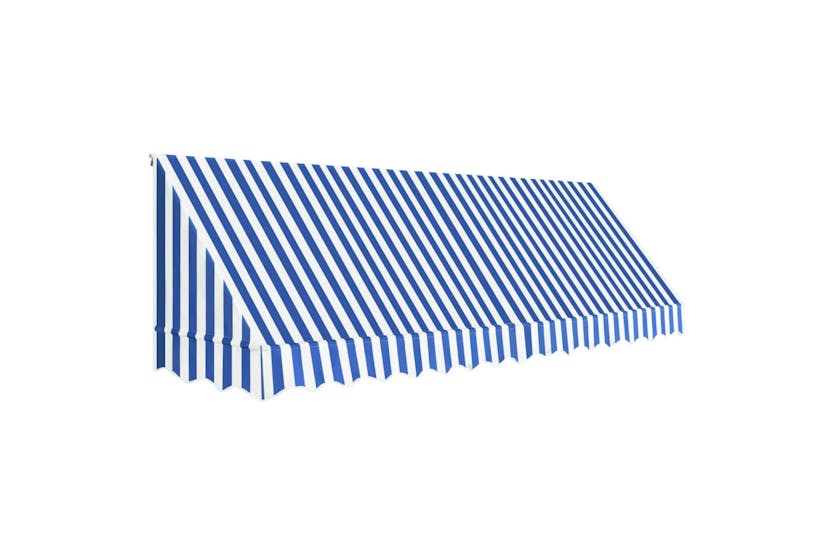 vidaXL Bistro Awning 400x120cm Blue And White vidaXL Bistro Awning 400x120cm Blue And White