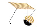 vidaXL 145908 Retractable Awning With Led 150x150cm Yellow And White vidaXL 145908 Retractable Awning With Led 150x150cm Yellow And White