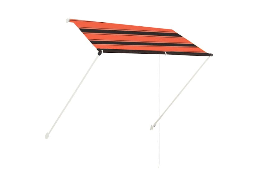 vidaXL 145895 Retractable Awning 200x150cm Orange And Brown vidaXL 145895 Retractable Awning 200x150cm Orange And Brown