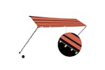 vidaXL 145932 Retractable Awning With Led 300x150cm Orange And Brown vidaXL 145932 Retractable Awning With Led 300x150cm Orange And Brown