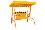 Vidaxl Kids Swing Bench Yellow 115x75x110 Cm Fabric Vidaxl Kids Swing Bench Yellow 115x75x110 Cm Fabric