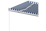 vidaXL 3068976 Manual Retractable Awning 400x350cm Blue And White vidaXL 3068976 Manual Retractable Awning 400x350cm Blue And White