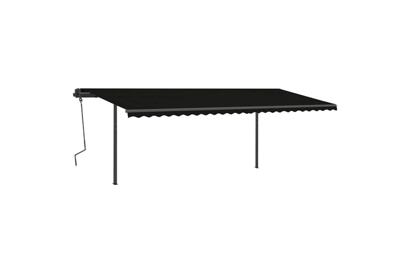 vidaXL 3070284 Manual Retractable Awning With Led 6x3.5 M Anthracite vidaXL 3070284 Manual Retractable Awning With Led 6x3.5 M Anthracite