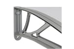 vidaXL 153589 Door Canopy Grey And Transparent 100x80cm Polycarbonate vidaXL 153589 Door Canopy Grey And Transparent 100x80cm Polycarbonate