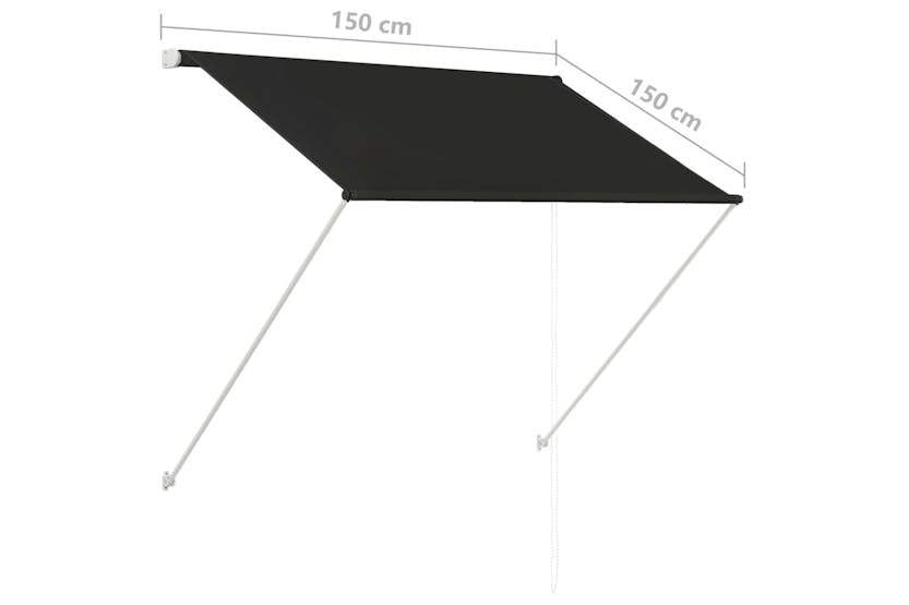 vidaXL 143758 Retractable Awning 150x150cm Anthracite vidaXL 143758 Retractable Awning 150x150cm Anthracite