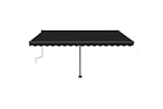 vidaXL 3069839 Freestanding Manual Retractable Awning 450x350cm Anthracite vidaXL 3069839 Freestanding Manual Retractable Awning 450x350cm Anthracite