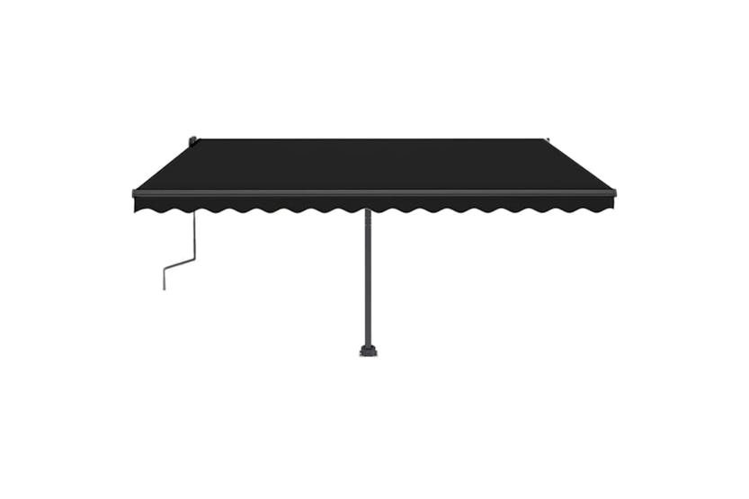 vidaXL 3069839 Freestanding Manual Retractable Awning 450x350cm Anthracite vidaXL 3069839 Freestanding Manual Retractable Awning 450x350cm Anthracite