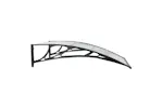 vidaXL 153588 Door Canopy Black And Transparent 100x80cm Polycarbonate vidaXL 153588 Door Canopy Black And Transparent 100x80cm Polycarbonate