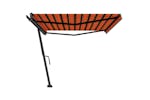 vidaXL 3069860 Freestanding Manual Retractable Awning 500x350cm Orange/brown vidaXL 3069860 Freestanding Manual Retractable Awning 500x350cm Orange/brown