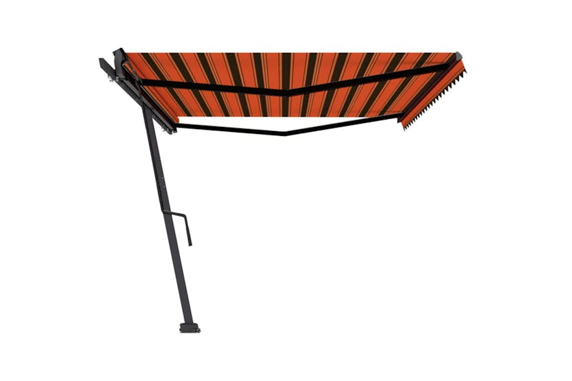 vidaXL 3069860 Freestanding Manual Retractable Awning 500x350cm Orange/brown vidaXL 3069860 Freestanding Manual Retractable Awning 500x350cm Orange/brown