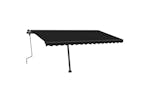 vidaXL 3069839 Freestanding Manual Retractable Awning 450x350cm Anthracite vidaXL 3069839 Freestanding Manual Retractable Awning 450x350cm Anthracite