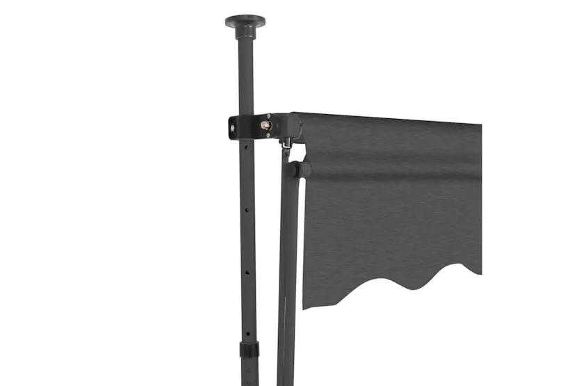 vidaXL 145868 Manual Retractable Awning With Led 400cm Anthracite vidaXL 145868 Manual Retractable Awning With Led 400cm Anthracite