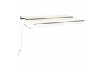 vidaXL 3069197 Manual Retractable Awning 450x350cm Cream vidaXL 3069197 Manual Retractable Awning 450x350cm Cream