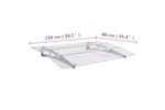 vidaXL 144829 Door Canopy Silver And Transparent 150x90cm Pet vidaXL 144829 Door Canopy Silver And Transparent 150x90cm Pet