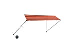 vidaXL 145933 Retractable Awning With Led 350x150cm Orange And Brown vidaXL 145933 Retractable Awning With Led 350x150cm Orange And Brown