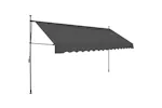 vidaXL 145868 Manual Retractable Awning With Led 400cm Anthracite vidaXL 145868 Manual Retractable Awning With Led 400cm Anthracite