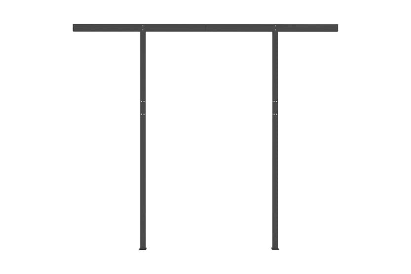 vidaXL 3070100 Manual Retractable Awning With Posts 3x2.5 M Orange And Brown vidaXL 3070100 Manual Retractable Awning With Posts 3x2.5 M Orange And Brown