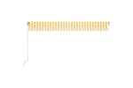 vidaXL 3069018 Manual Retractable Awning 500x350cm Yellow And White vidaXL 3069018 Manual Retractable Awning 500x350cm Yellow And White