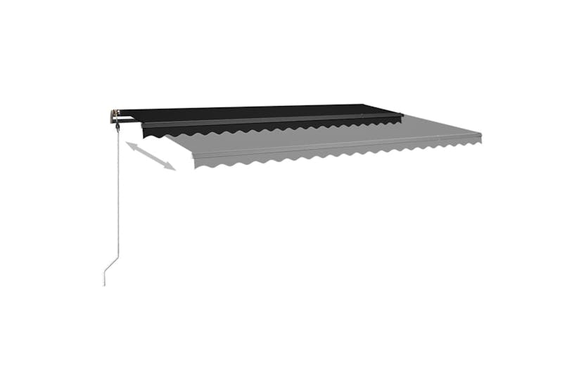 vidaXL 3069859 Freestanding Manual Retractable Awning 500x350cm Anthracite vidaXL 3069859 Freestanding Manual Retractable Awning 500x350cm Anthracite