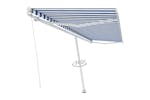 vidaXL 3069656 Freestanding Manual Retractable Awning 500x350cm Blue/white vidaXL 3069656 Freestanding Manual Retractable Awning 500x350cm Blue/white