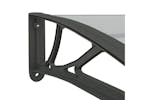 vidaXL 153591 Door Canopy Black And Transparent 350x80cm Polycarbonate vidaXL 153591 Door Canopy Black And Transparent 350x80cm Polycarbonate
