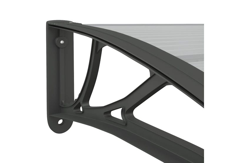 vidaXL 153591 Door Canopy Black And Transparent 350x80cm Polycarbonate vidaXL 153591 Door Canopy Black And Transparent 350x80cm Polycarbonate