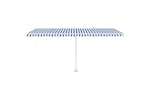 vidaXL 3069656 Freestanding Manual Retractable Awning 500x350cm Blue/white vidaXL 3069656 Freestanding Manual Retractable Awning 500x350cm Blue/white