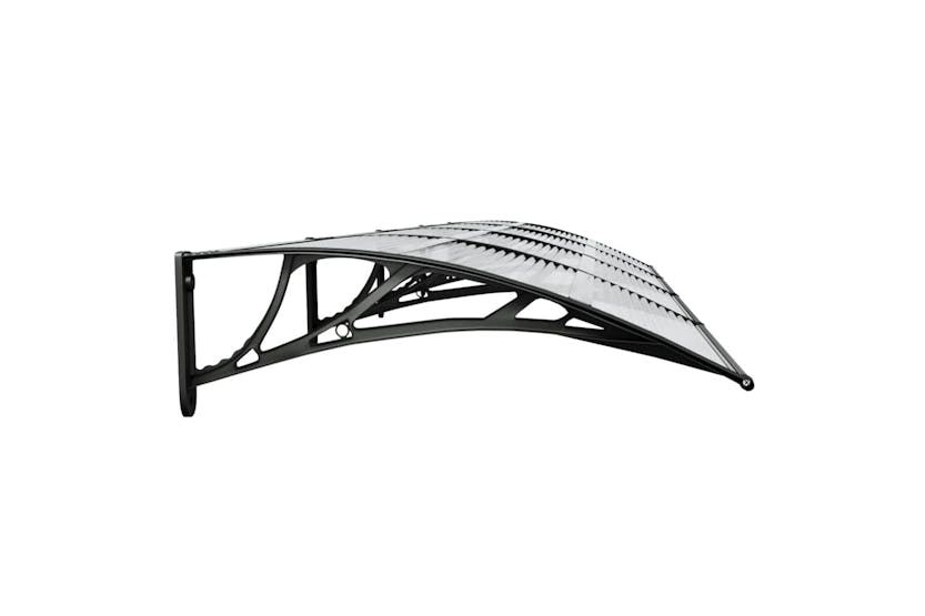 vidaXL 153591 Door Canopy Black And Transparent 350x80cm Polycarbonate vidaXL 153591 Door Canopy Black And Transparent 350x80cm Polycarbonate