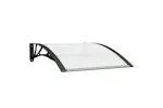 vidaXL 153588 Door Canopy Black And Transparent 100x80cm Polycarbonate vidaXL 153588 Door Canopy Black And Transparent 100x80cm Polycarbonate