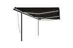 vidaXL 3070284 Manual Retractable Awning With Led 6x3.5 M Anthracite vidaXL 3070284 Manual Retractable Awning With Led 6x3.5 M Anthracite