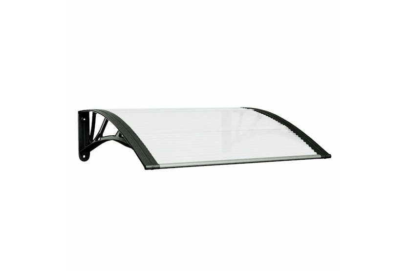 vidaXL 153585 Door Canopy Black And Transparent 80x80cm Polycarbonate vidaXL 153585 Door Canopy Black And Transparent 80x80cm Polycarbonate