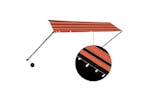 vidaXL 145933 Retractable Awning With Led 350x150cm Orange And Brown vidaXL 145933 Retractable Awning With Led 350x150cm Orange And Brown
