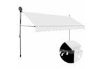 vidaXL 145875 Manual Retractable Awning With Led 400cm Cream vidaXL 145875 Manual Retractable Awning With Led 400cm Cream