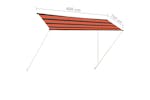 vidaXL 145899 Retractable Awning 400x150cm Orange And Brown vidaXL 145899 Retractable Awning 400x150cm Orange And Brown