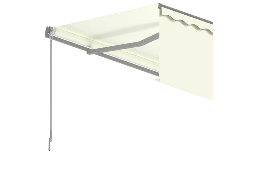 vidaXL 3069458 Manual Retractable Awning With Blind 5x3m Yellow&white vidaXL 3069458 Manual Retractable Awning With Blind 5x3m Yellow&white