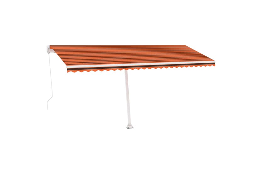 vidaXL 3069660 Freestanding Manual Retractable Awning 500x350cm Orange/brown vidaXL 3069660 Freestanding Manual Retractable Awning 500x350cm Orange/brown