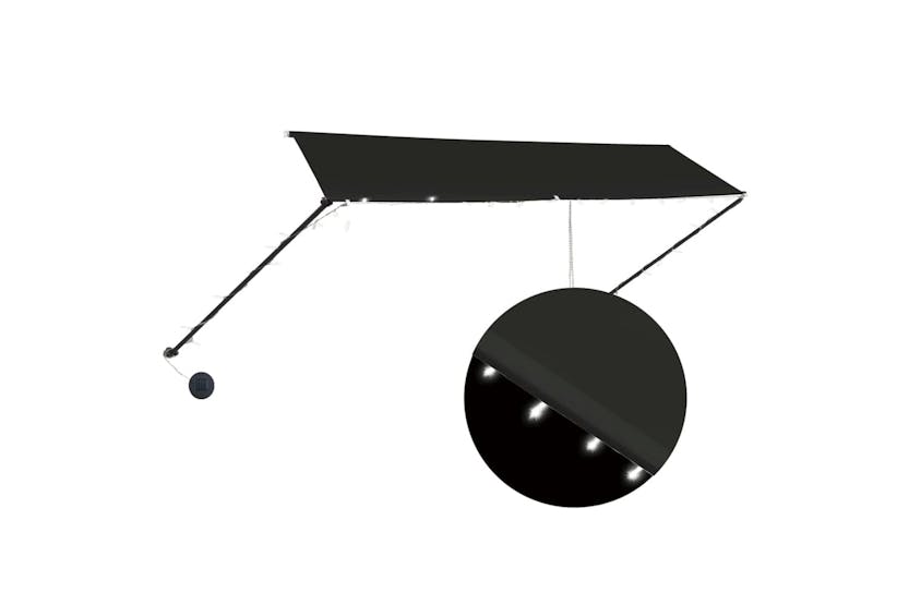 vidaXL 145919 Retractable Awning With Led 350x150cm Anthracite vidaXL 145919 Retractable Awning With Led 350x150cm Anthracite
