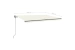 vidaXL 3070177 Manual Retractable Awning With Posts 5x3 M Cream vidaXL 3070177 Manual Retractable Awning With Posts 5x3 M Cream