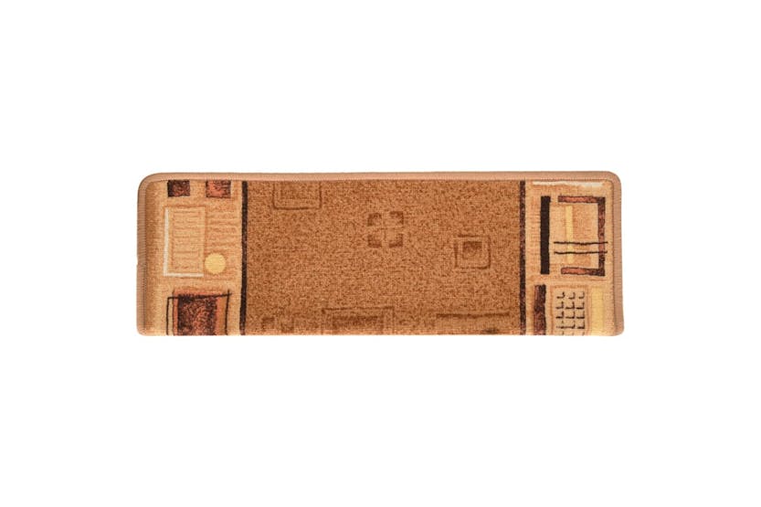 vidaXL 326207 Stair Mats Self-adhesive 15 Pcs 65x21x4cm Beige vidaXL 326207 Stair Mats Self-adhesive 15 Pcs 65x21x4cm Beige