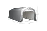 vidaXL 3079589 Storage Tent 300x750cm Steel Grey vidaXL 3079589 Storage Tent 300x750cm Steel Grey