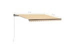 vidaXL 3055191 Manual Retractable Awning 400x300cm Yellow And White vidaXL 3055191 Manual Retractable Awning 400x300cm Yellow And White