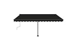 vidaXL 3069824 Manual Retractable Awning With Led 400x350cm Anthracite vidaXL 3069824 Manual Retractable Awning With Led 400x350cm Anthracite