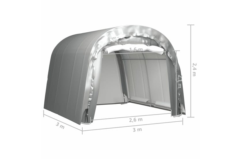 vidaXL 3079586 Storage Tent 300x300cm Steel Grey vidaXL 3079586 Storage Tent 300x300cm Steel Grey