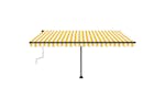 vidaXL 3069818 Freestanding Manual Retractable Awning 400x350cm Yellow/white vidaXL 3069818 Freestanding Manual Retractable Awning 400x350cm Yellow/white