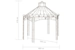 vidaXL 314000 Garden Pavilion Antique Brown 400x258x378cm Iron vidaXL 314000 Garden Pavilion Antique Brown 400x258x378cm Iron