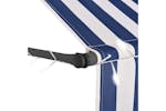 vidaXL 145845 Manual Retractable Awning With Led 300cm Blue And White vidaXL 145845 Manual Retractable Awning With Led 300cm Blue And White