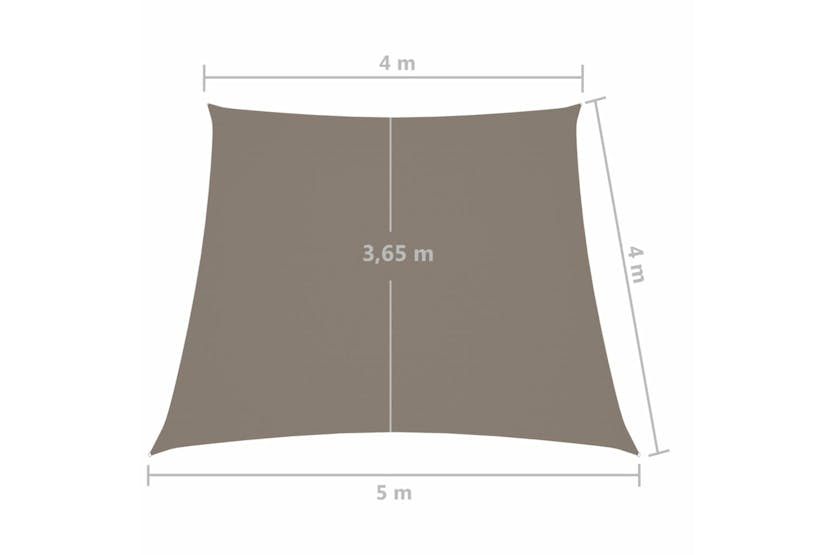 vidaXL 135464 Sunshade Sail Oxford Fabric Trapezium 4/5x4 M Taupe vidaXL 135464 Sunshade Sail Oxford Fabric Trapezium 4/5x4 M Taupe