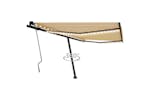 vidaXL 3069823 Manual Retractable Awning With Led 400x350cm Yellow And White vidaXL 3069823 Manual Retractable Awning With Led 400x350cm Yellow And White
