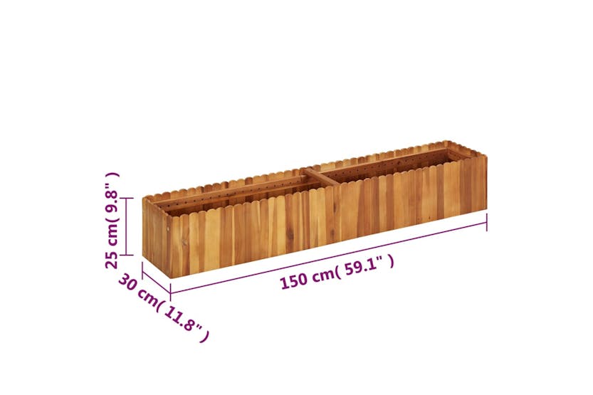 vidaXL 45919 Garden Raised Bed 150x30x25cm Solid Acacia Wood vidaXL 45919 Garden Raised Bed 150x30x25cm Solid Acacia Wood